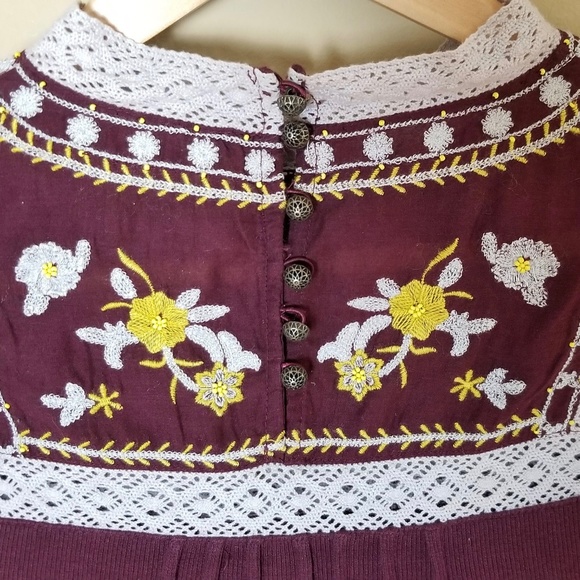 🚫 Sold 🚫 FREE PEOPLE Mock Neck Burgundy Top - Picture 5 of 5